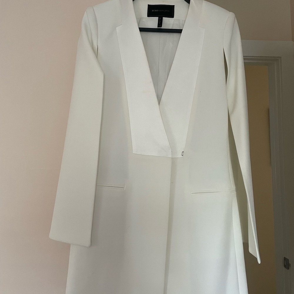 White Women's Blazer Coat